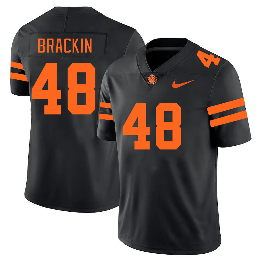 Men-Youth #48 Simon Brackin Princeton Tigers 2023 College Football Jerseys Stitched Sale-Black